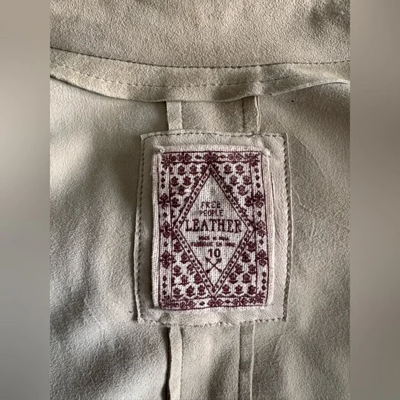 Free People Women’s Leather Jacket - Picture 4 of 5